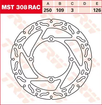 Bremsscheibe starr MST308RAC passend für Kawasaki Saisonangebot