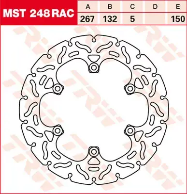 Top-Preis TRW Bremsscheibe starr MST248RAC passend für Yamaha Motorräder