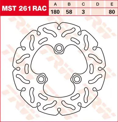 Bestseller TRW Bremsscheibe starr MST261RAC passend für Triumph Daytona 600