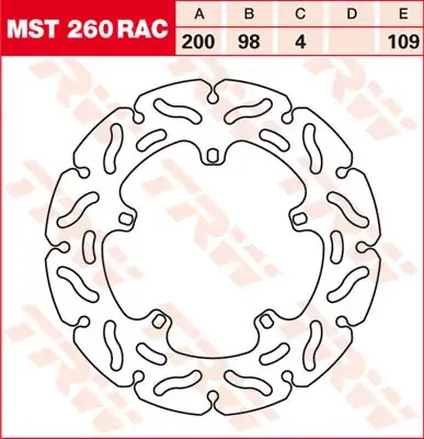 TRW Bremsscheibe starr MST260RAC passend für Gilera und Vespa Rabatt