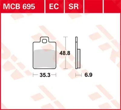 Heißes Angebot TRW Scheibenbremsbeläge MCB695EC passend für Gilera und Piaggio