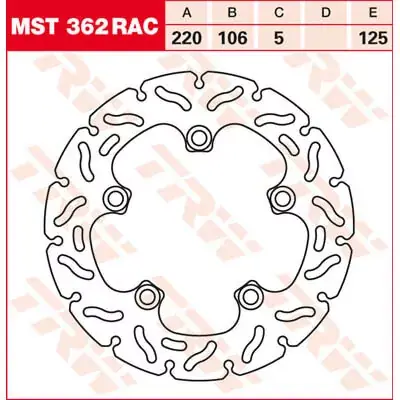 Heißes Angebot TRW Bremsscheibe starr MST362RAC passend für Yamaha YZF-R6 & YZF-R1