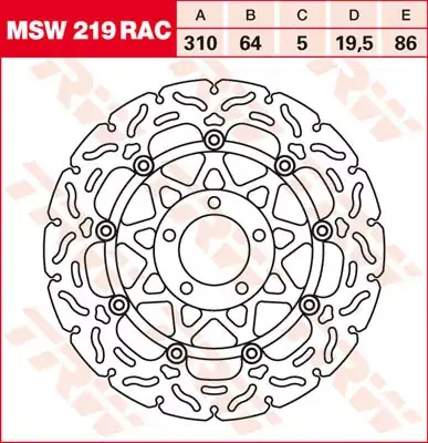 TRW Bremsscheibe schwimmend MSW219RAC passend für Suzuki Direkt Vom Hersteller