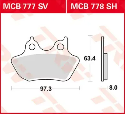 Sofort Bestellen TRW Scheibenbremsbeläge MCB777SV passend für Harley Davidson