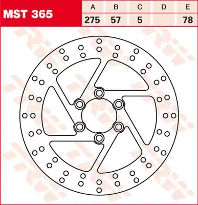 Angebot TRW Bremsscheibe starr MST365 passend für Suzuki VS 1400 Intruder