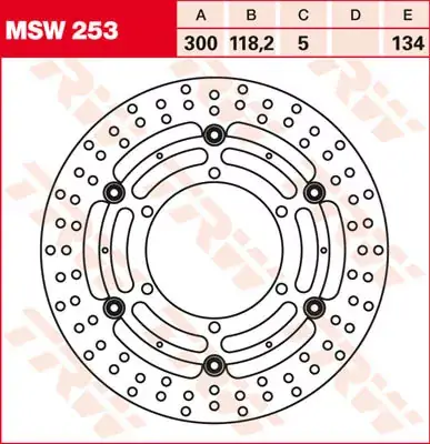 Sale TRW Bremsscheibe schwimmend MSW253 passend für BMW F 800 & F 700 GS