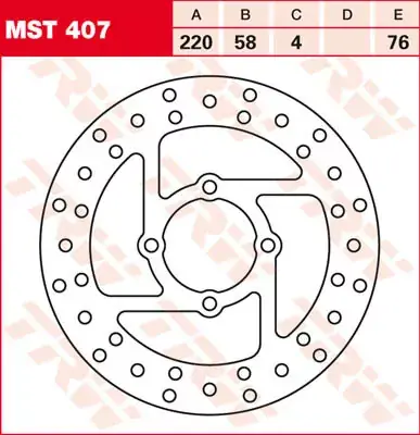 Saisonangebot TRW Bremsscheibe starr MST407 passend für Yamaha