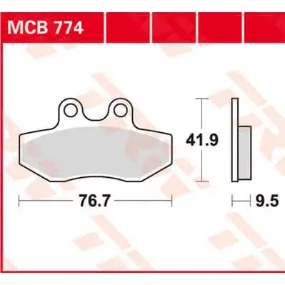 Begrenztes Angebot TRW Scheibenbremsbeläge MCB774 passend für Yamaha & MBK