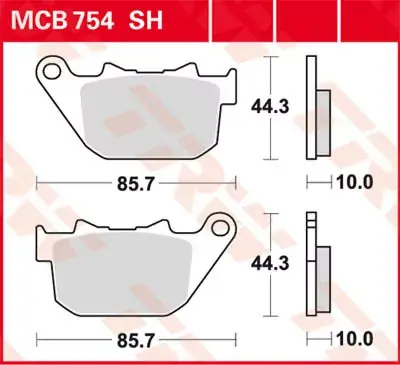 Scheibenbremsbeläge MCB754SH passend für Harley Davidson Neu