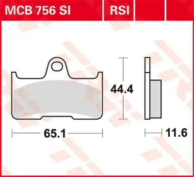 Direktkauf TRW Scheibenbremsbeläge MCB756RSI passend für Yamaha YFM 660 Grizzly