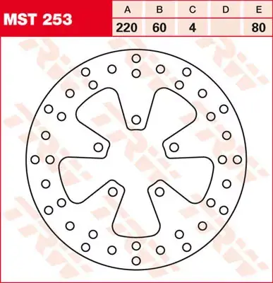 TRW Bremsscheibe starr MST253 passend für Aprilia Top-Preis