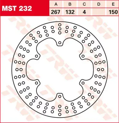 Bremsscheibe starr MST232 passend für Yamaha XT 600 Wochenendangebot