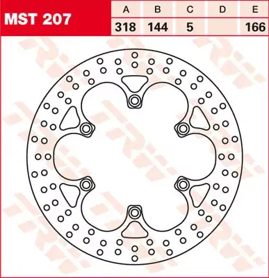 TRW Bremsscheibe starr MST207 passend für Honda Motorräder Saisonangebot