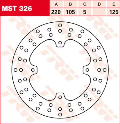 TRW Bremsscheibe starr MST326 passend für Honda Highlight