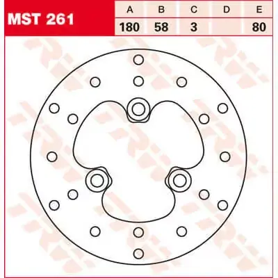 Bremsscheibe starr MST261 passend für Triumph Daytona 600 und Peugeot Roller Saisonangebot
