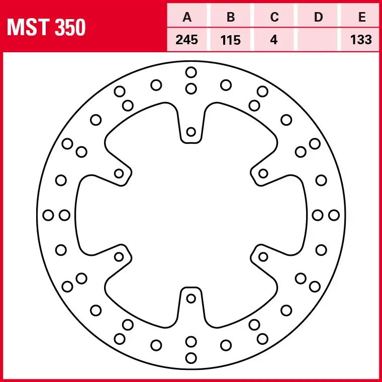 Bremsscheibe starr MST350 passend für Yamaha WR 450 F / YZ 450 F Sichere Zahlung