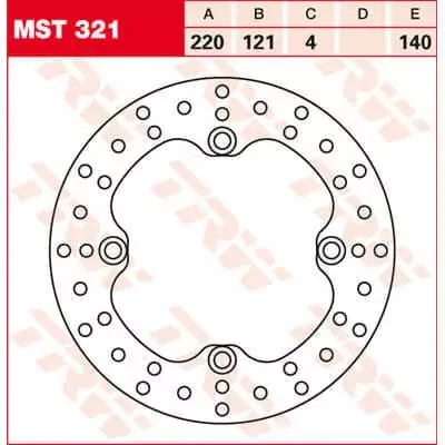 TRW Bremsscheibe starr MST321 passend für Honda CR 125 R Saisonangebot