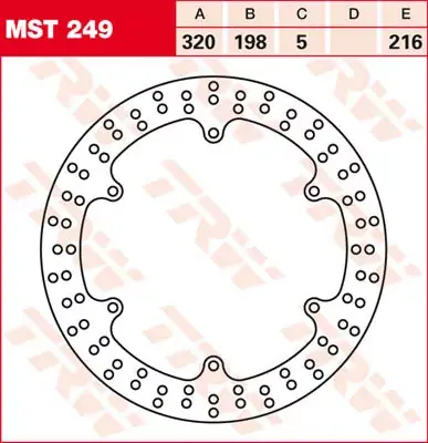 Schneller Versand Bremsscheibe starr MST249 passend für Yamaha