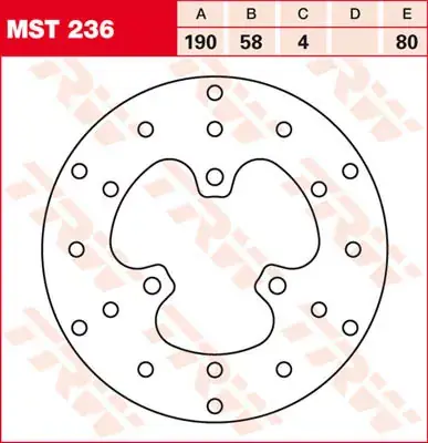 Bestpreis Bremsscheibe starr MST236 passend für Yamaha, MBK, Aprilia