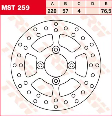 TRW Bremsscheibe starr MST259 passend für Yamaha XN 125 Teos Solange Der Vorrat Reicht