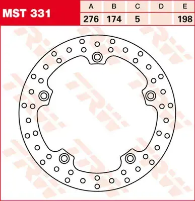 TRW Bremsscheibe starr MST331 passend für BMW R 850 / R 1100 / R 1150 Bestseller