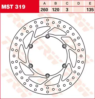 Bremsscheibe starr MST319 passend für Husqvarna WR 125 Sale