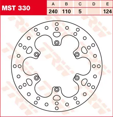 Knallerangebot TRW Bremsscheibe starr MST330 passend für BMW F 650, G 650 und Benelli Tre-K