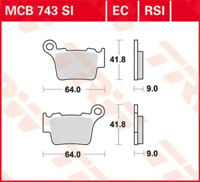 Schnäppchen Scheibenbremsbeläge MCB743SI passend für BMW, Husaberg, Husqvarna