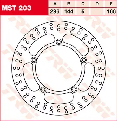 TRW Bremsscheibe starr MST203 passend für Honda VT 600 C Shadow Letzte Chance