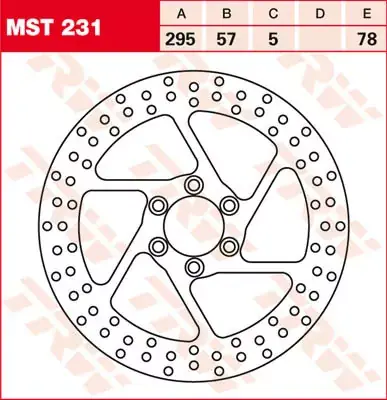 TRW Bremsscheibe starr MST231 passend für Suzuki Intruder Nur Heute