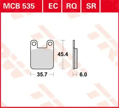Online Kaufen Scheibenbremsbeläge MCB535EC passend für Yamaha, Peugeot, Gilera, MBK, Husqvarna