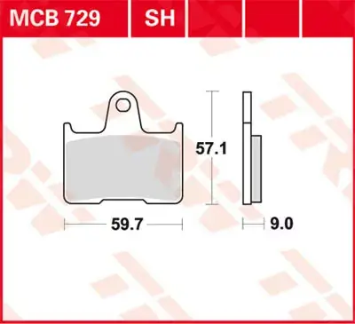 TRW Scheibenbremsbeläge MCB729SH passend für Suzuki & Kawasaki Billig