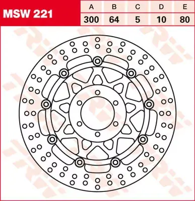 Preisknaller Bremsscheibe schwimmend MSW221 passend für Yamaha Modelle