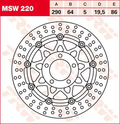 Bremsscheibe schwimmend MSW220 passend für Suzuki Motorräder Jetzt Bestellen