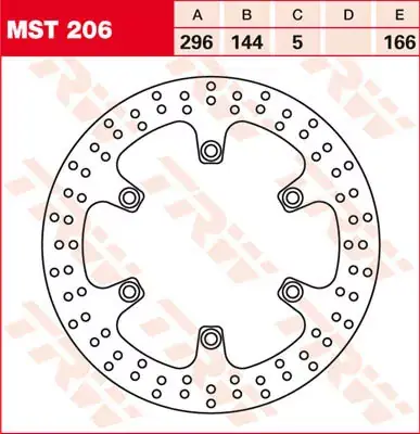 Sonderangebot Bremsscheibe starr MST206 passend für Honda Motorräder