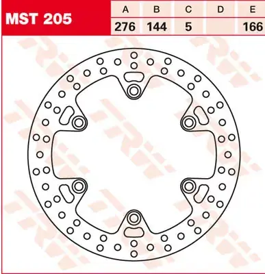 TRW Bremsscheibe starr MST205 passend für Honda Geprüft