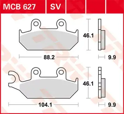 Wochenendangebot Scheibenbremsbeläge MCB627SV passend für Yamaha XT & XTZ Modelle