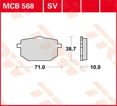 TRW Scheibenbremsbeläge MCB568SV passend für Yamaha XT 600 Must-Have