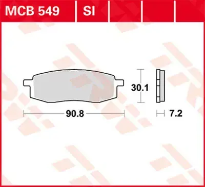 TRW Scheibenbremsbeläge MCB549SI passend für Yamaha YZ 490 Sale