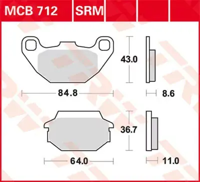 TRW Scheibenbremsbeläge MCB712 passend für Kymco & Kawasaki Sonderangebot