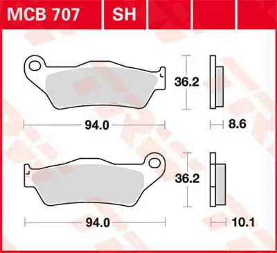 Heißes Angebot Scheibenbremsbeläge MCB707SH passend für BMW R 850 Modelle
