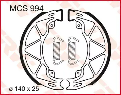 Günstig Bremsbacken MCS994 passend für Aprilia, Piaggio, Vespa