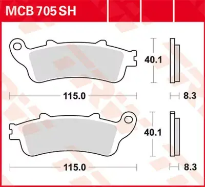 Nur Für Kurze Zeit TRW Scheibenbremsbeläge MCB705SH passend für Honda Modelle