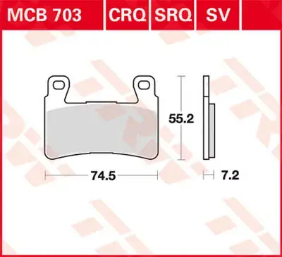 Sonderangebot Scheibenbremsbeläge MCB703SV passend für Harley Davidson & Honda