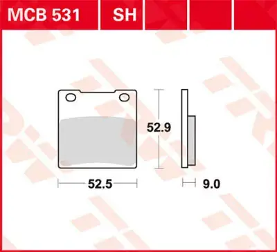 Top-Seller TRW Scheibenbremsbeläge MCB531SH passend für Suzuki Modelle
