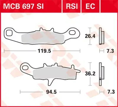 Heißes Angebot TRW Scheibenbremsbeläge MCB697RSI passend für Suzuki RM 85 L RD17C