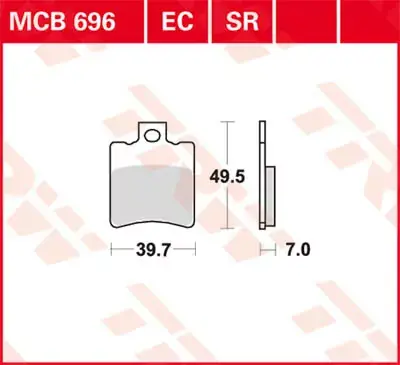 TRW Scheibenbremsbeläge MCB696 passend für Yamaha Roller Zertifiziert