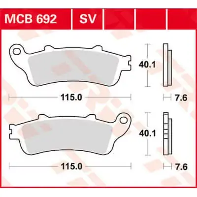 TRW Scheibenbremsbeläge MCB692 passend für Honda ST 1100 A ABS Knallerangebot