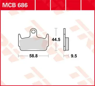 Markenware TRW Scheibenbremsbeläge MCB686 passend für Honda X8R