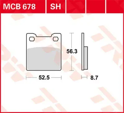 TRW Scheibenbremsbeläge MCB678SH passend für Suzuki RF 900 R Markenware